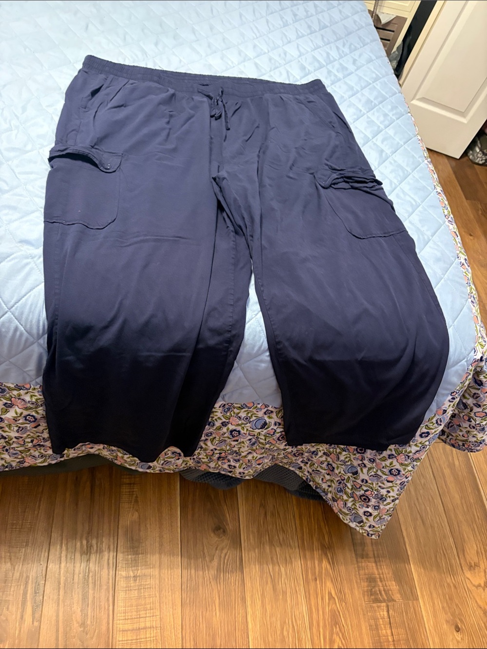 torrid Navy Straight Leg Cargo Pull-On Pants